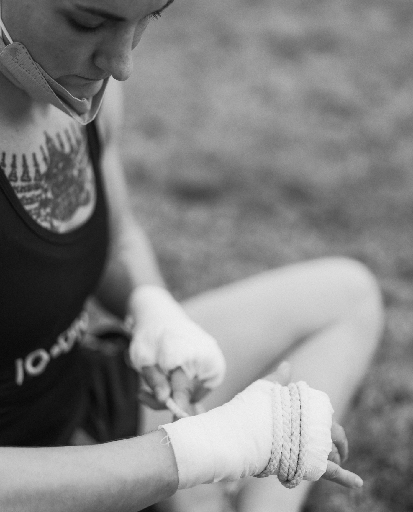 black and white muay thai Photography Thailand