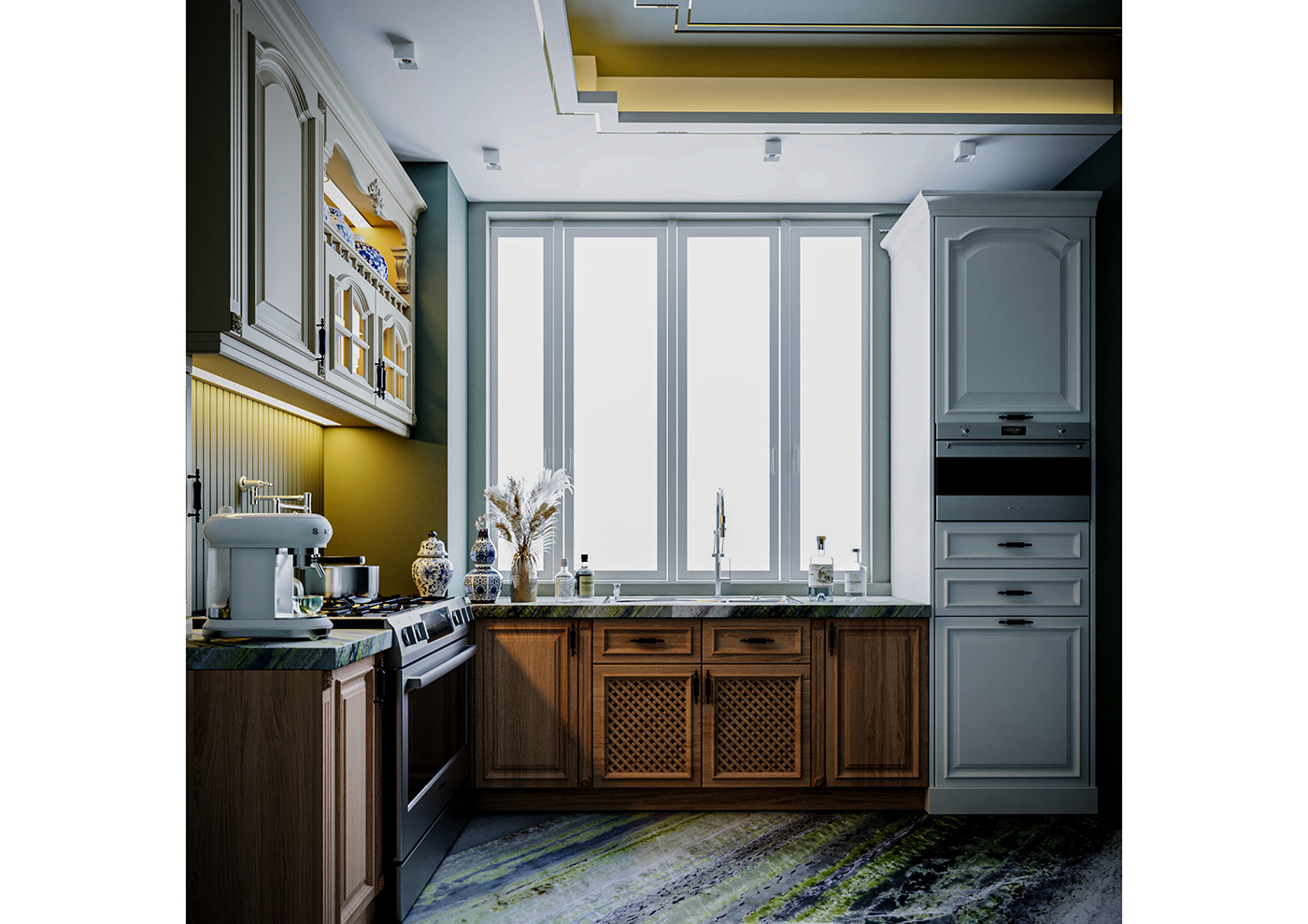 interior design  architecture visualization 3ds max archviz CGI Render corona kitchen kitchen design