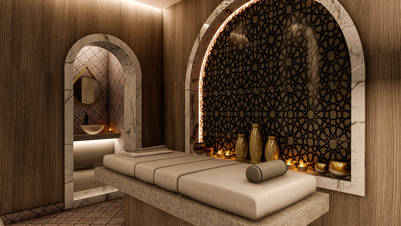 arabic design bathroom beauty beauty center esthetic Interior interior design  lumion Spa visualization
