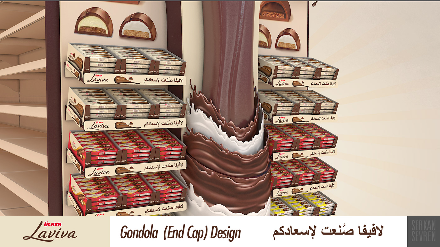 ulker Advertising  marketing   fsu display gondola display 3d design POSM design POS Design chocolate serkansevren