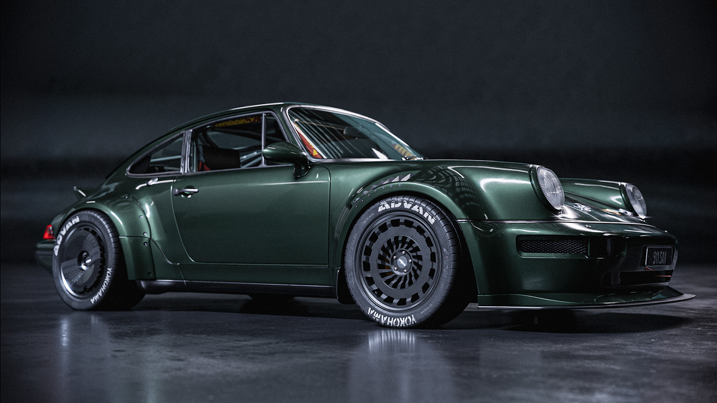 car automotive   3D Render visualization CGI blender Vehicle Porsche Porsche 911