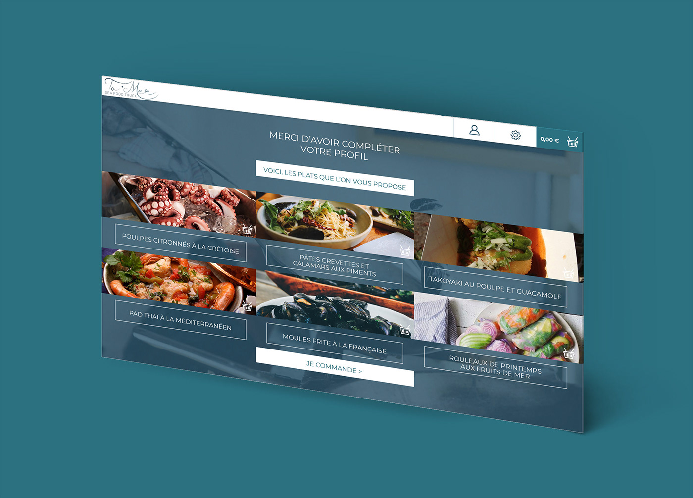 sea Food  foodtruck Truck eat seafood Website application mobile