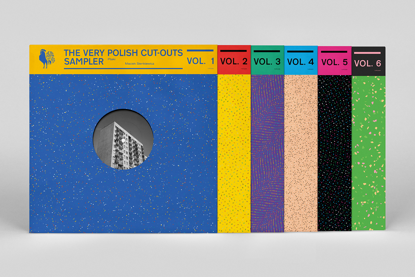 record vinyl Album cover sleeve pattern Colourful  polish LP ep