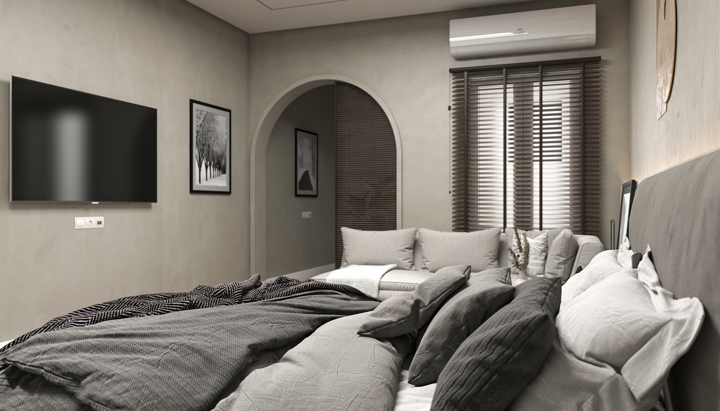 3ds max architecture bedroom bedroom design Interior interior design  minimal modern Render visualization