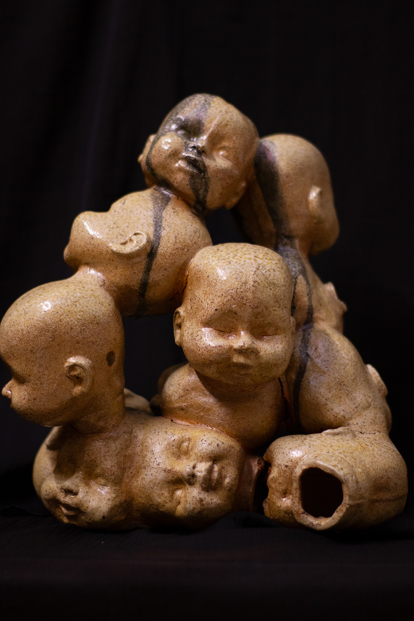sculpture ceramic casting baby dollhead molding