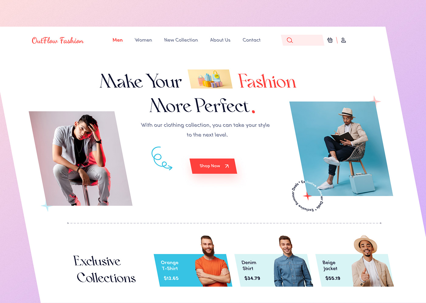 Clothing Ecommerce Fashion  Figma online store Style typography   UI/UX visual design Web Design 