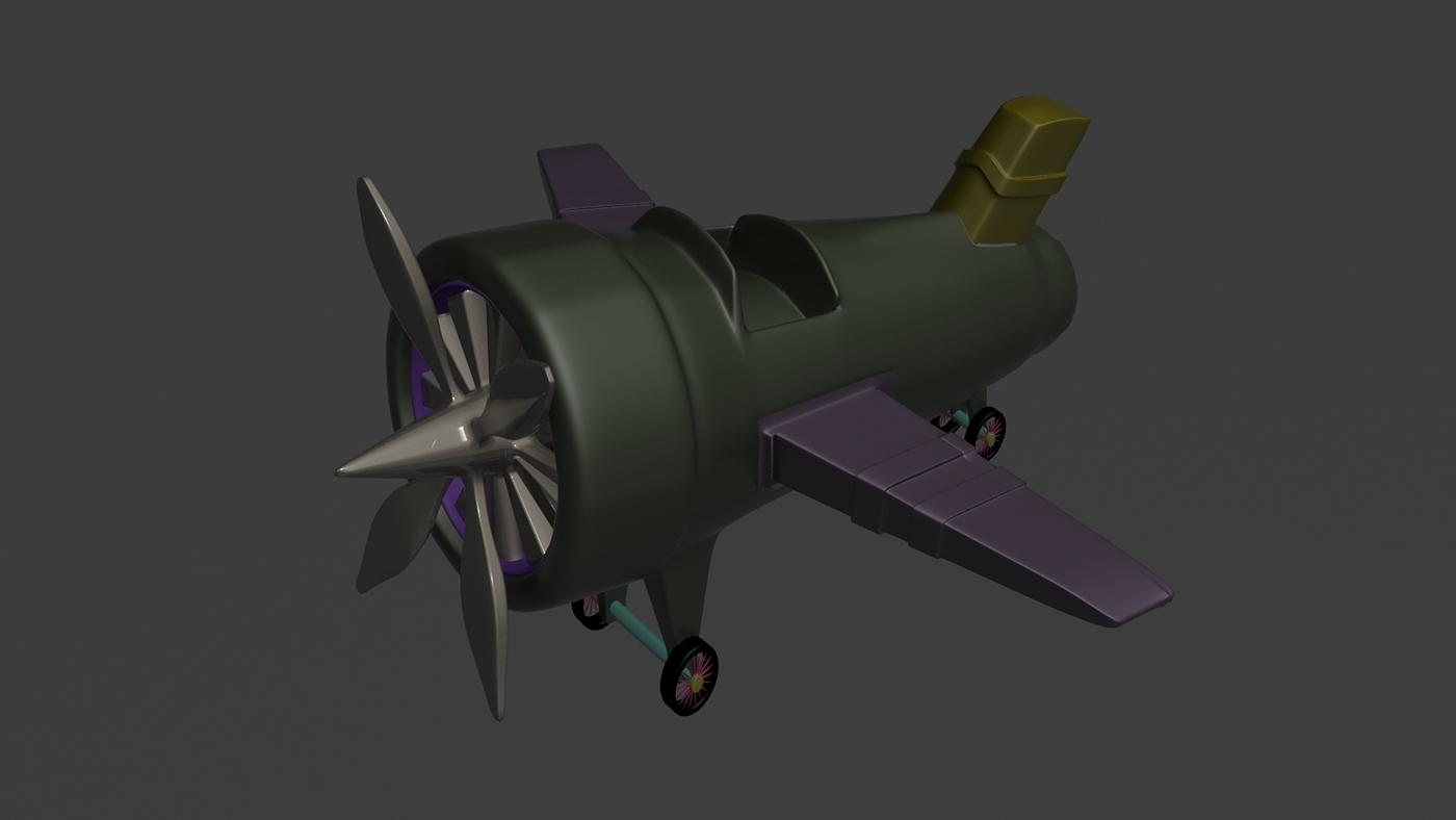 3ds max toy plane design