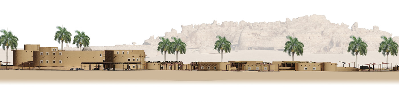 graduation graduation project siwa architecture oasis trade center visualization 3D Render architectural design