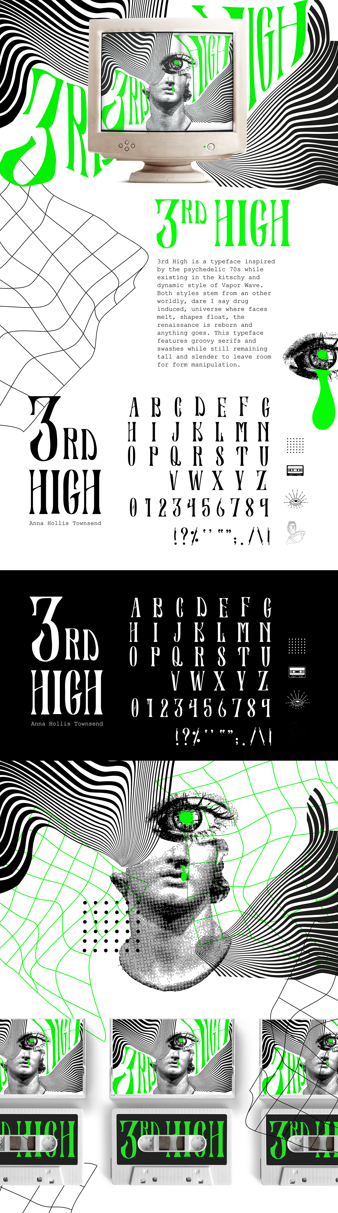 70s font Retro trippy Typeface typography   vaporwave