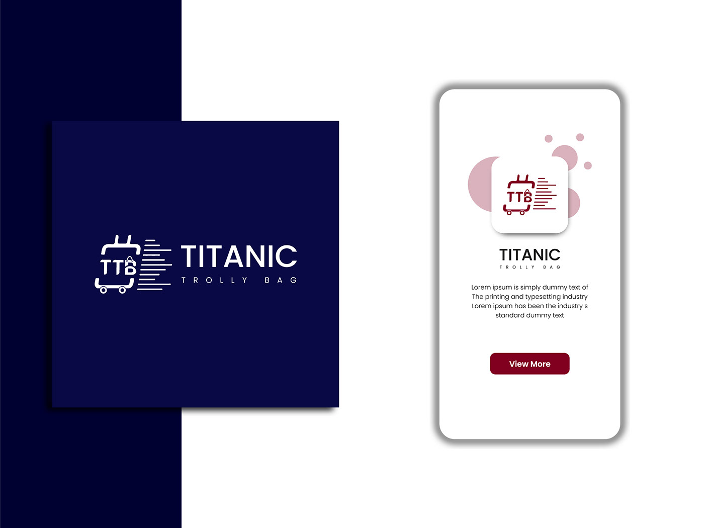 bag logo titanic logo Creative Logo Design logos best logo design Branding Logo Deisgn color full logo deisgn Titanic Logo titanic trolly bag