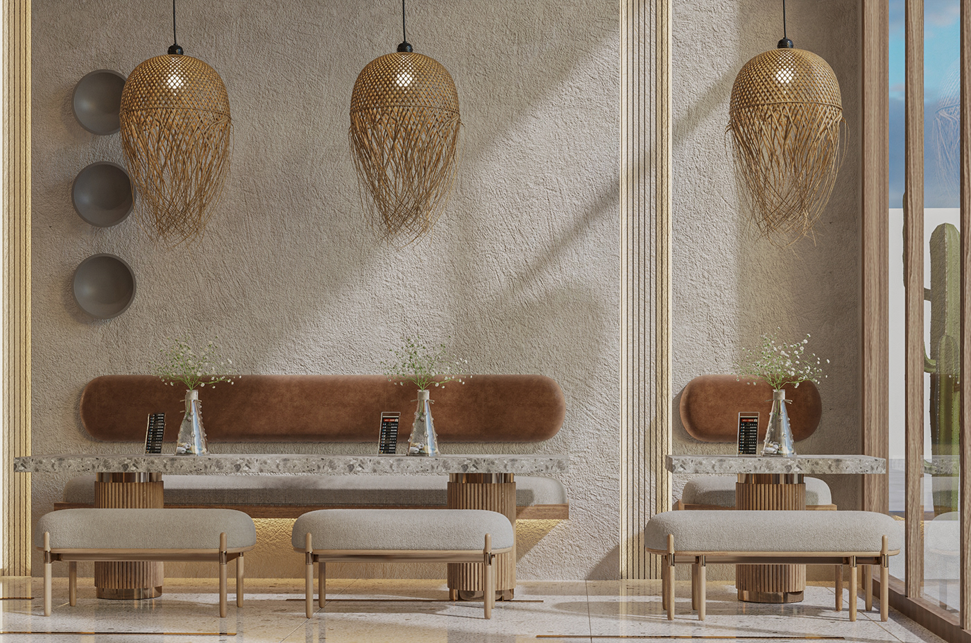3ds max architecture coffee shop corona furniture design  interior design  modern restaurant table visualization