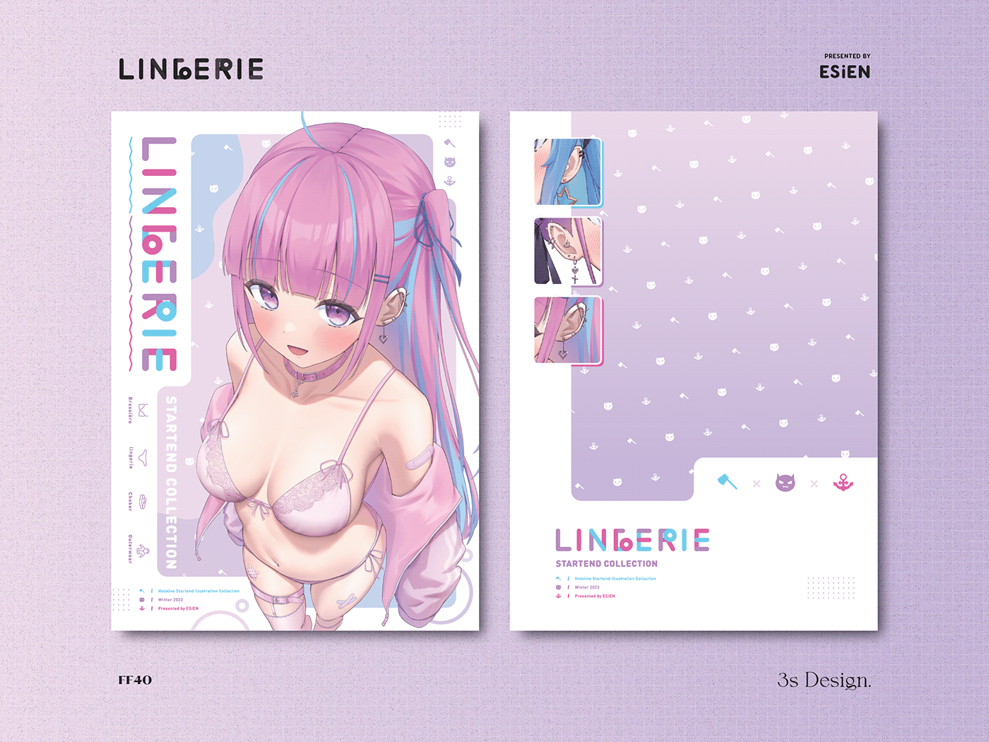 anime book book cover brochure Layout Logo Design magazine Mockup typography   vtuber