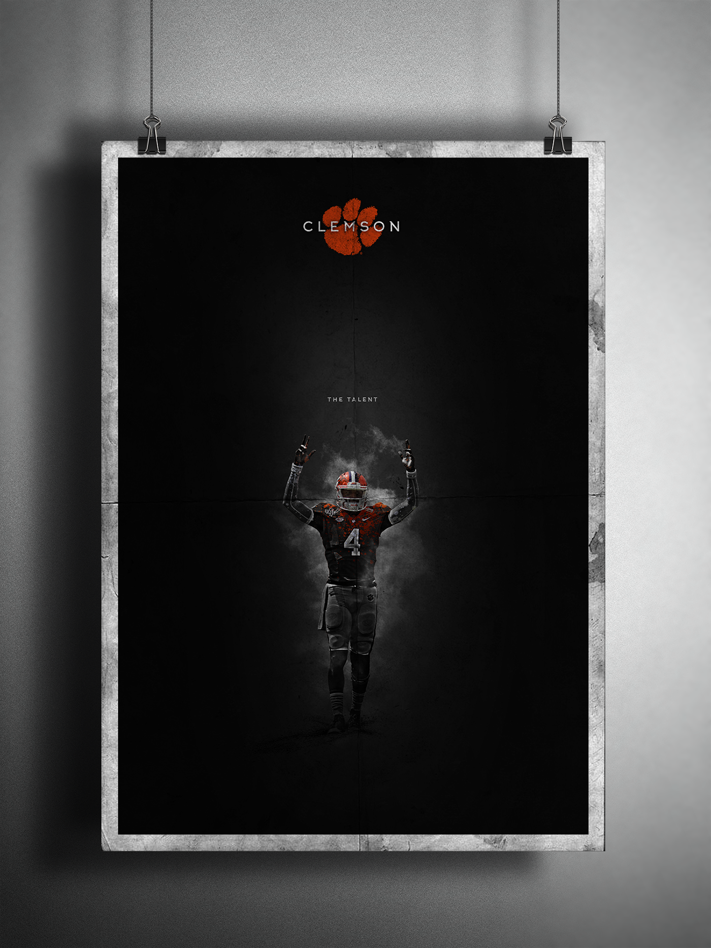 football sports athlete athletic Death Valley Deshaun Watson poster NCAA clemson college