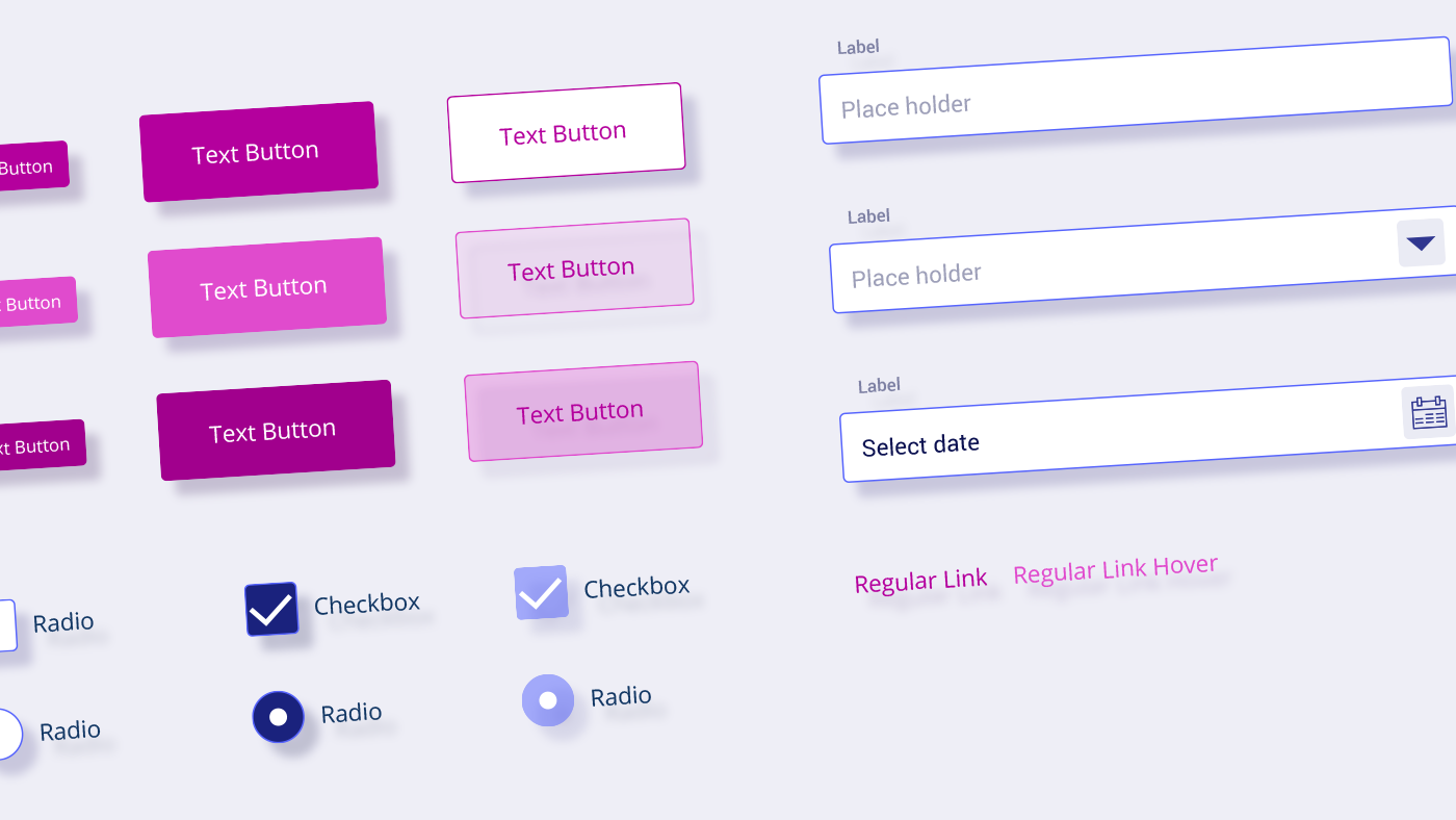 UI ux design Style color component Web mobile system free