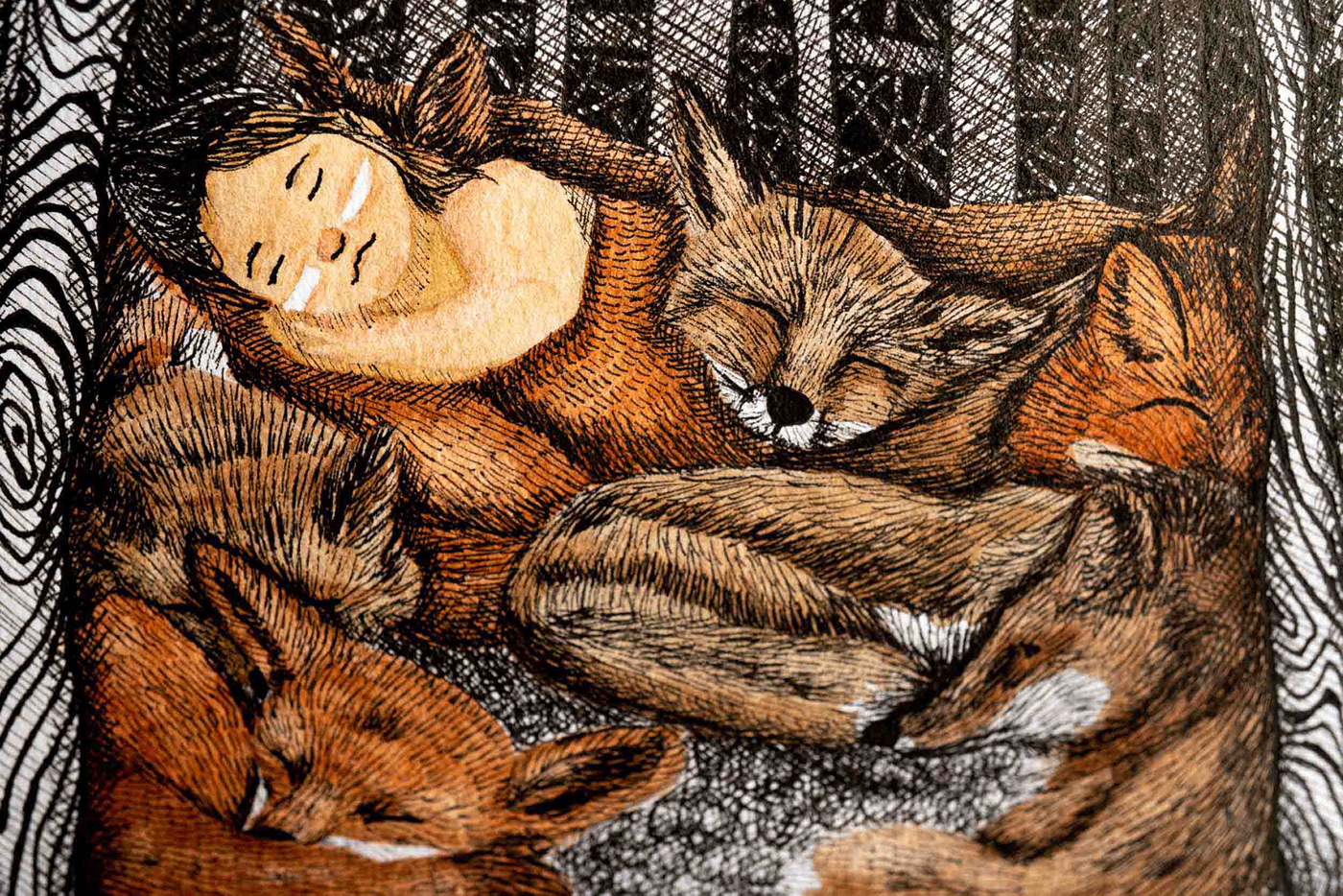 ilustracion ILLUSTRATION  ilustradora Illustrator almendra ilustra yaganes social Illustration perro yagan tierra del fuego yagan illustration