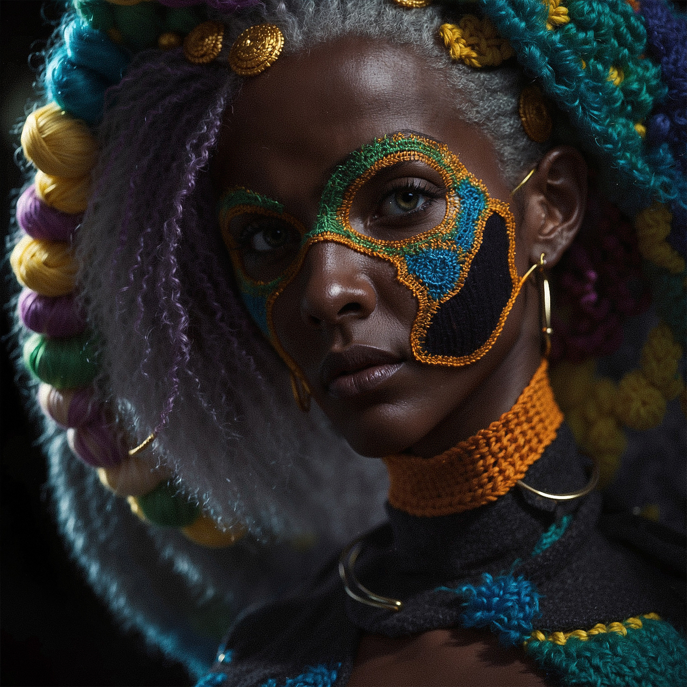 ai Fashion  woman colorful Digital Art  black woman models portrait firefly Metahuman