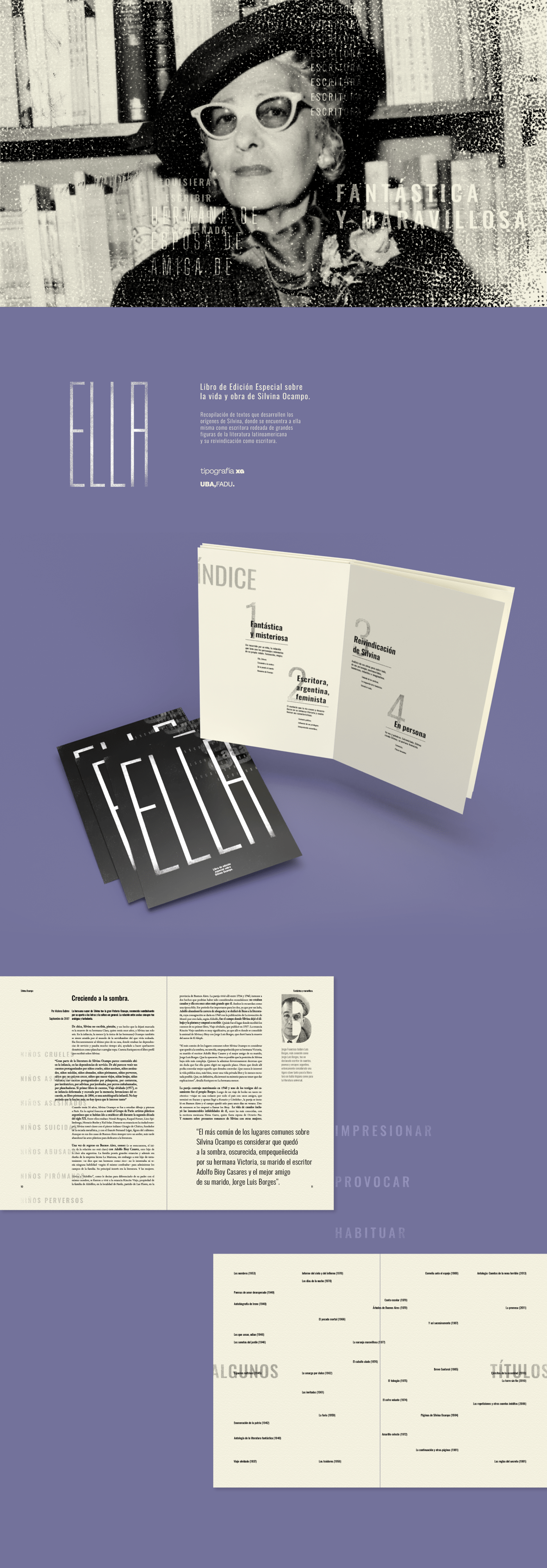 cátedra XG Diseño editorial diseño gráfico editorial fadu fadu uba libro Silvina ocampo tipografia uba