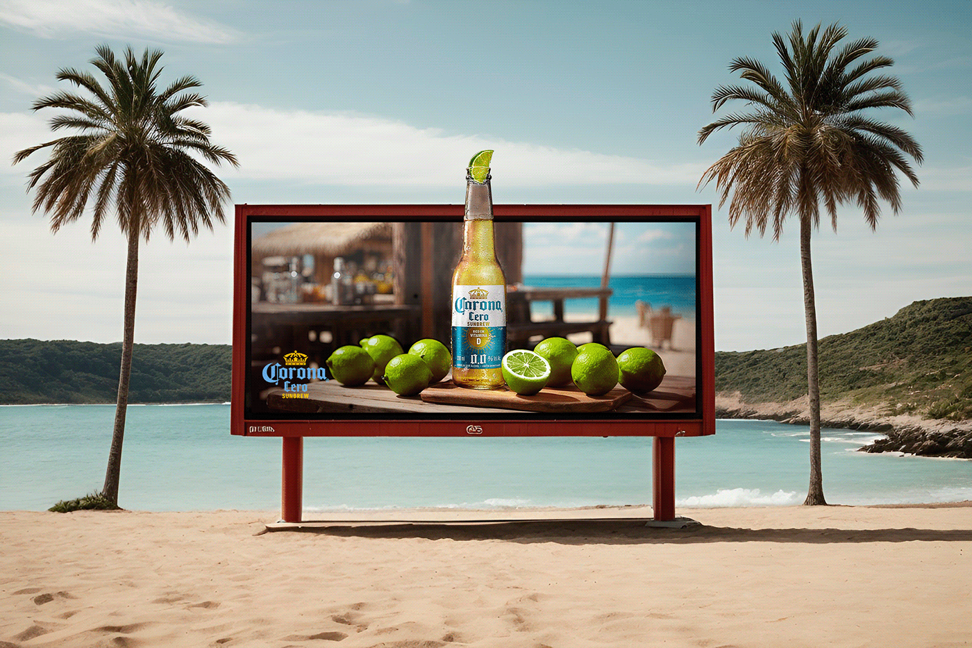 corona cervejaria beer manipulation Advertising Campaign drink Advertising  publicidad Manipulação de imagem