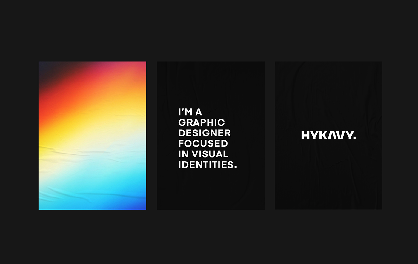 gradient holographic Logotype motion hykavy brand identity visual identity Logo Design