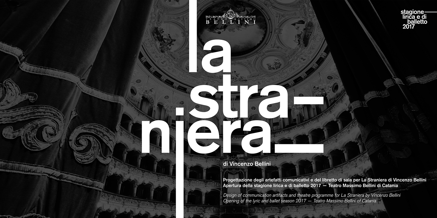 editorial design  Theatre catania opera book design typography   design programme InDesign photoshop