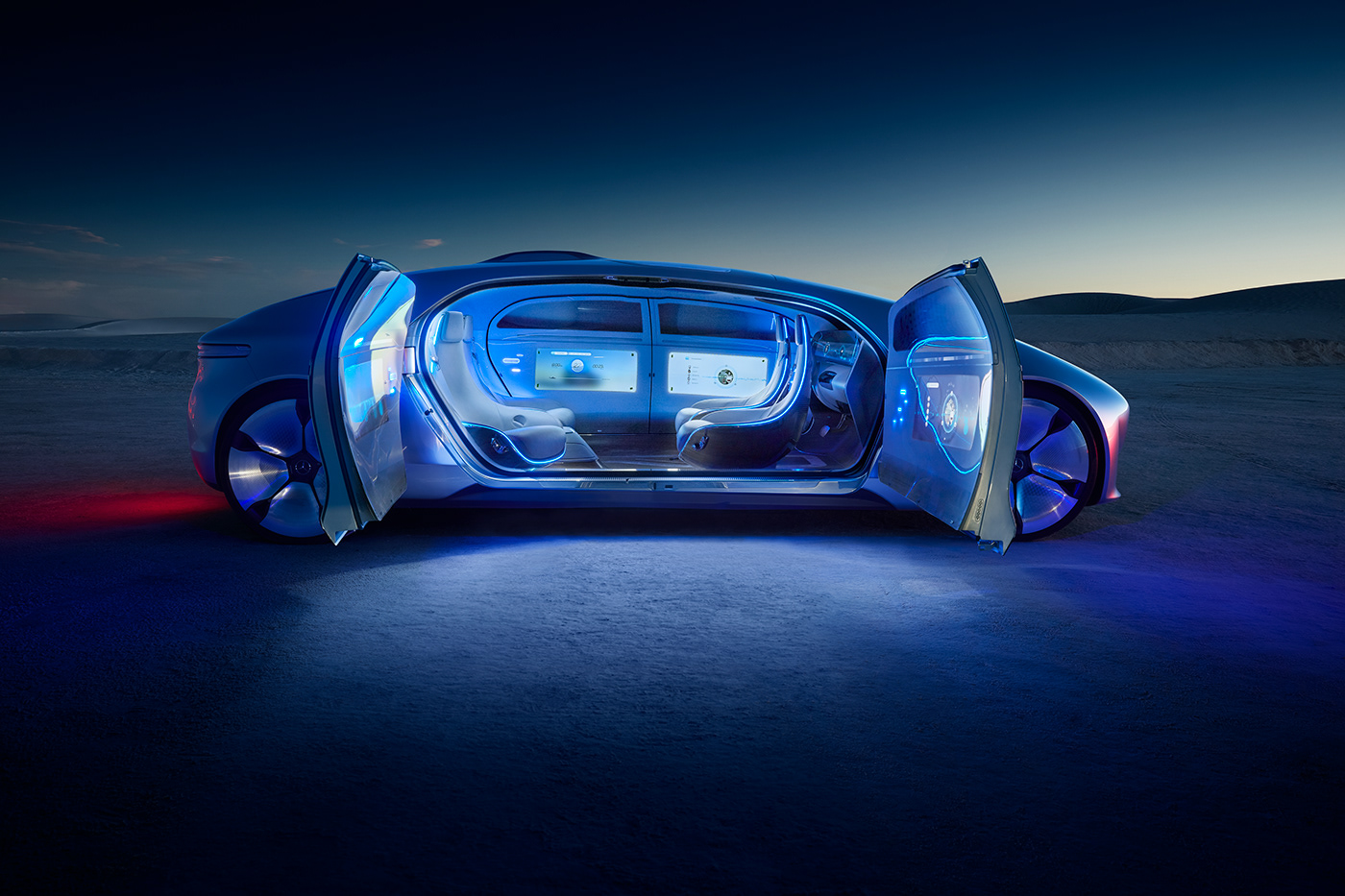 automotive   car concept future location Space  speed Sunrise sunset White Sands