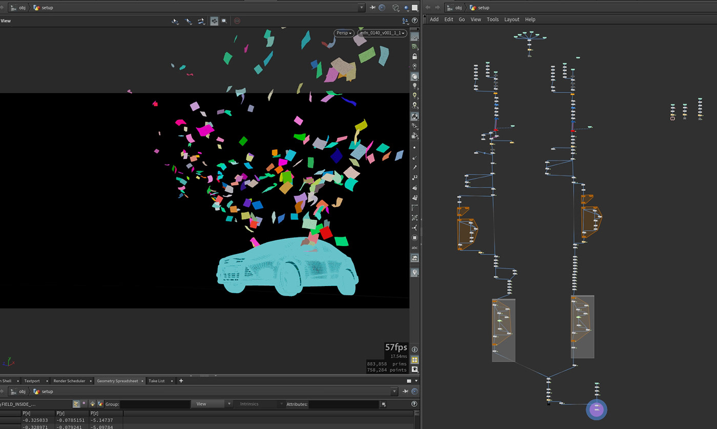 commercial houdini mafin vellum Visual Effects 