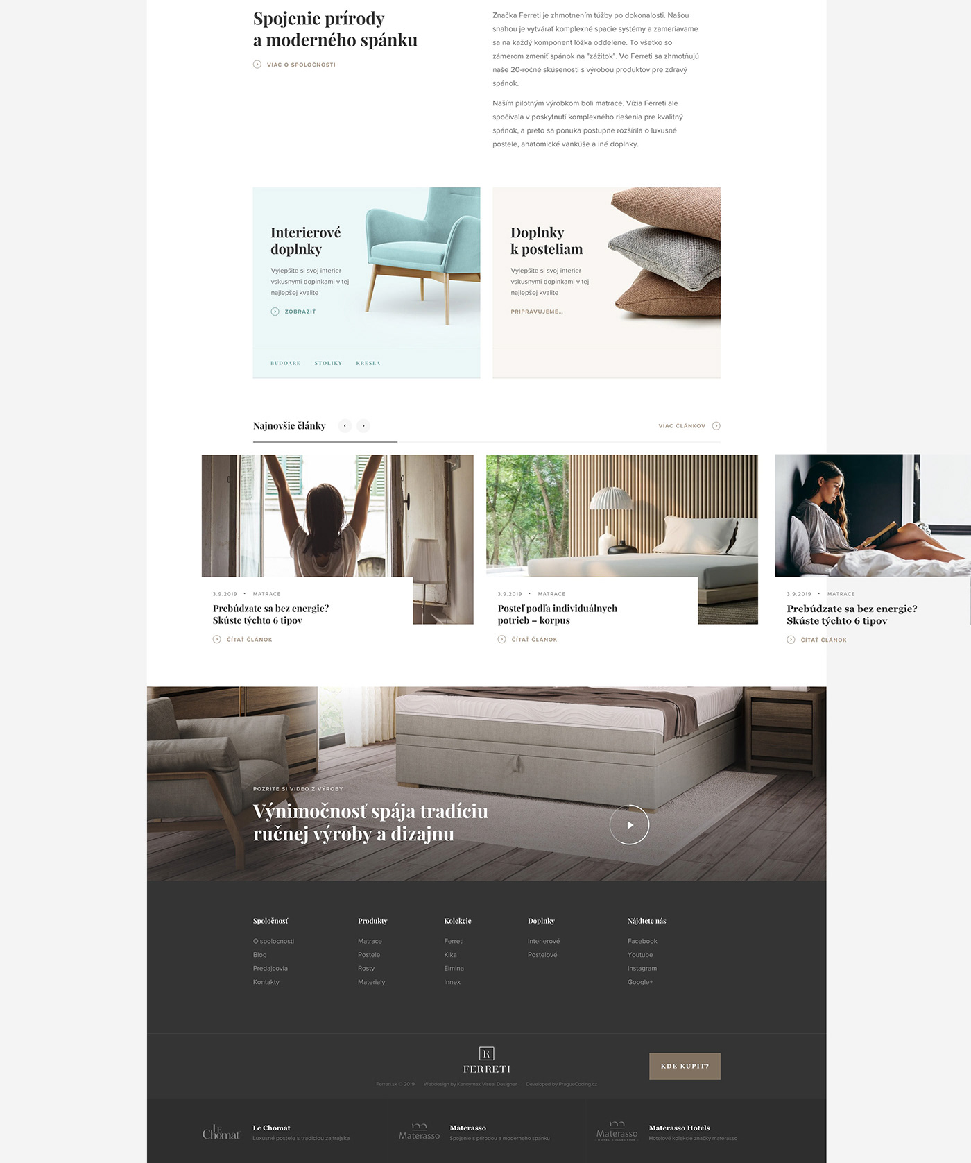 furniture landing luxury Webdesign corporate home sleep bedroom Website Figma