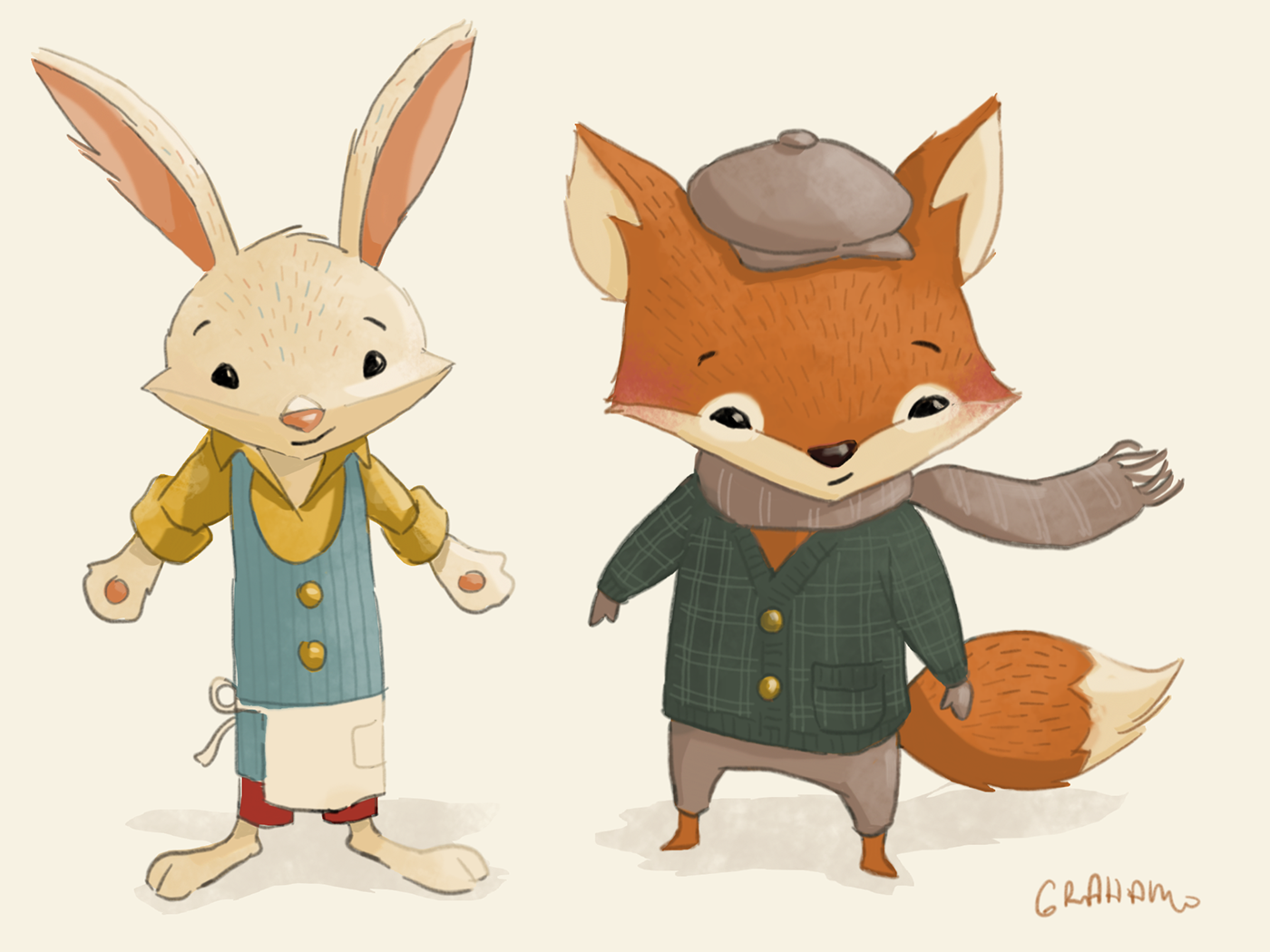 childrens books FOX rabbit cute sketchaday