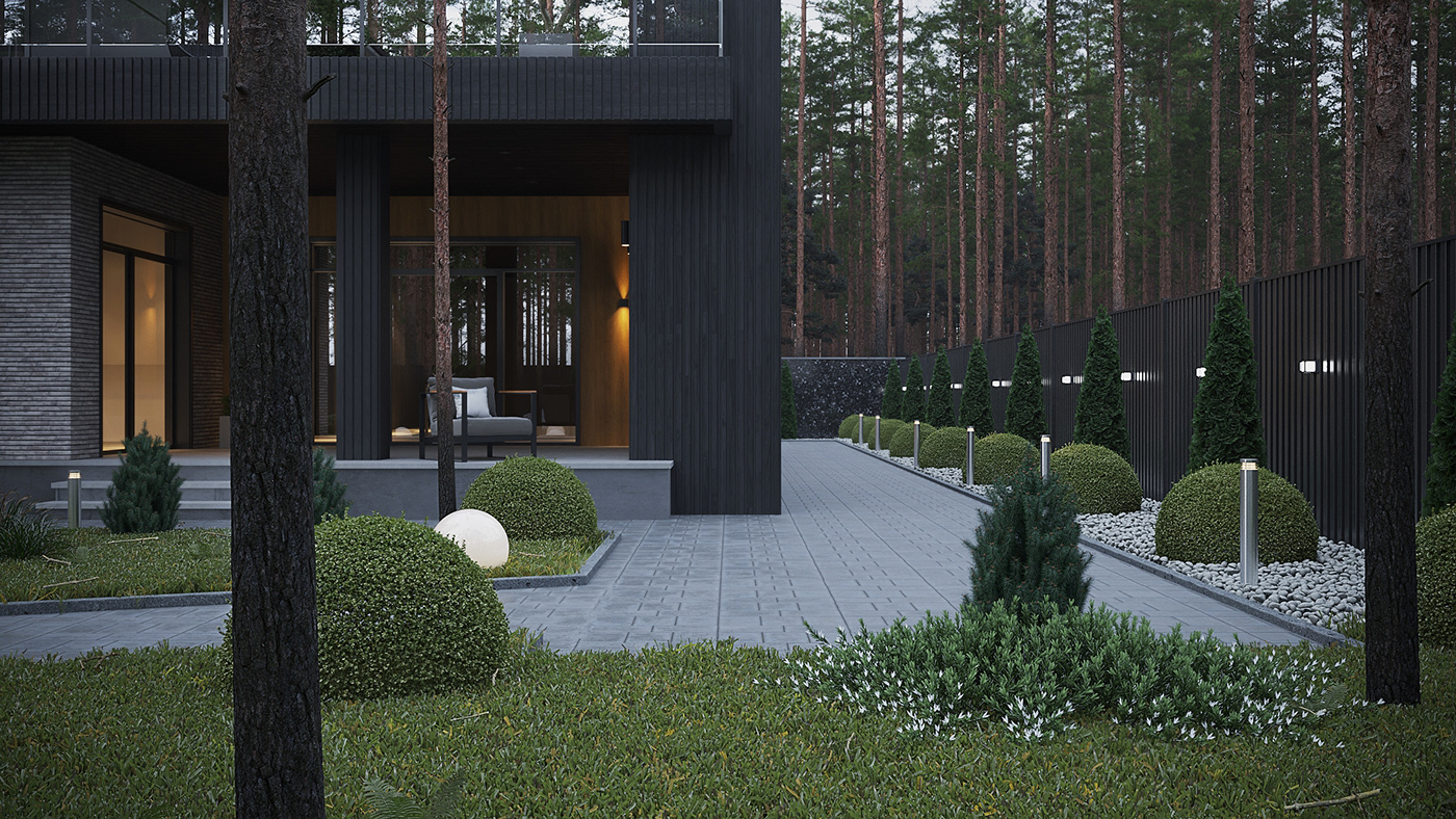 3D 3ds max architecture archviz corona exterior house interior design  Render visualization