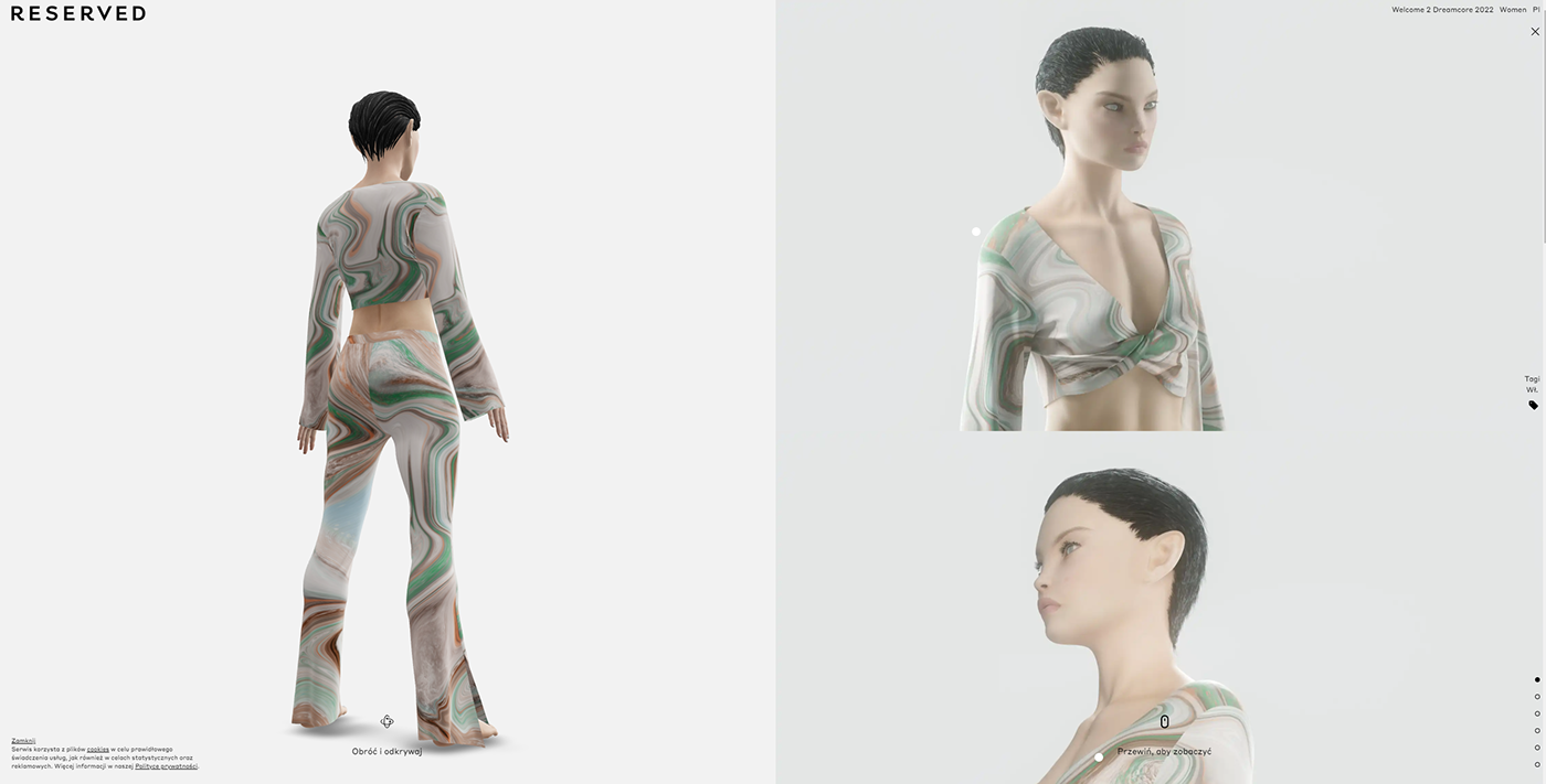 #avatar #digitalgarments #digitalhuman #Fashion #LPP #reserved #springcollection Webdesign
