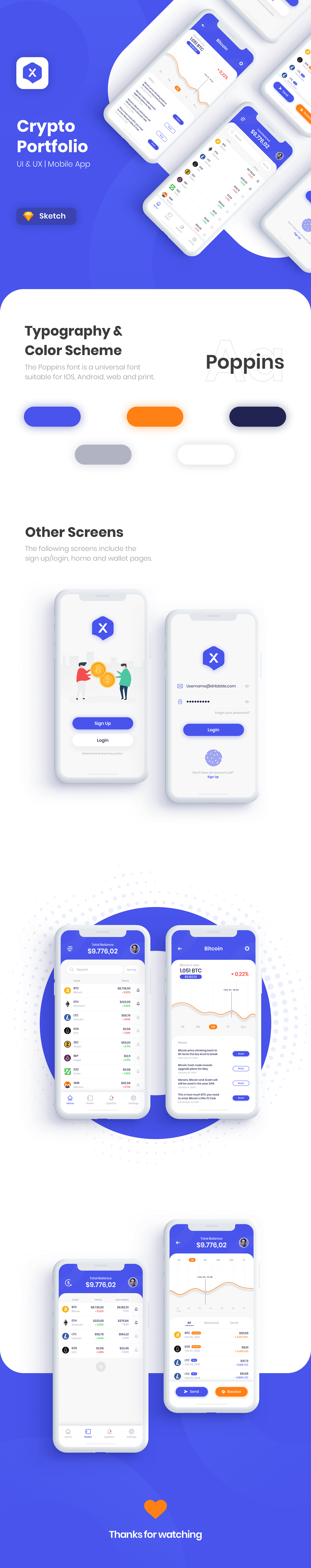 app crypto Mobile app UI user experience user interface ux