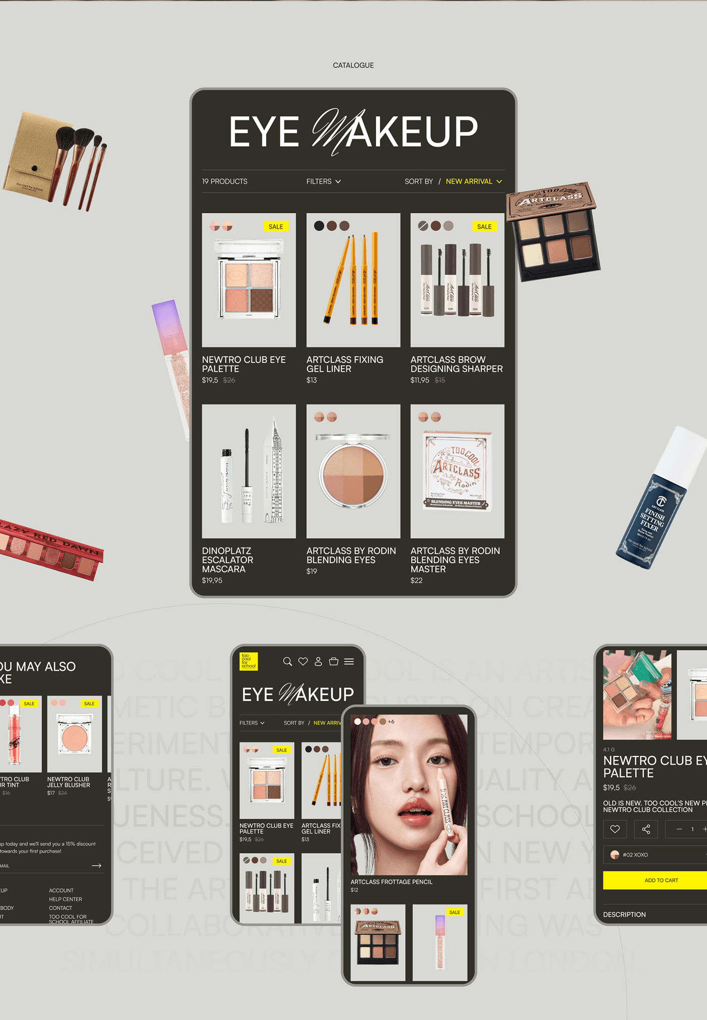Website UI/UX Web Design  e-commerce cosmetics