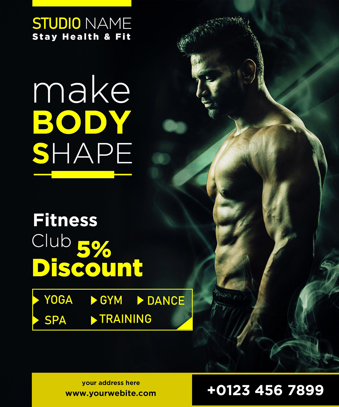 Advertising  fitness Gym ad gym banner socail Social Media Banner