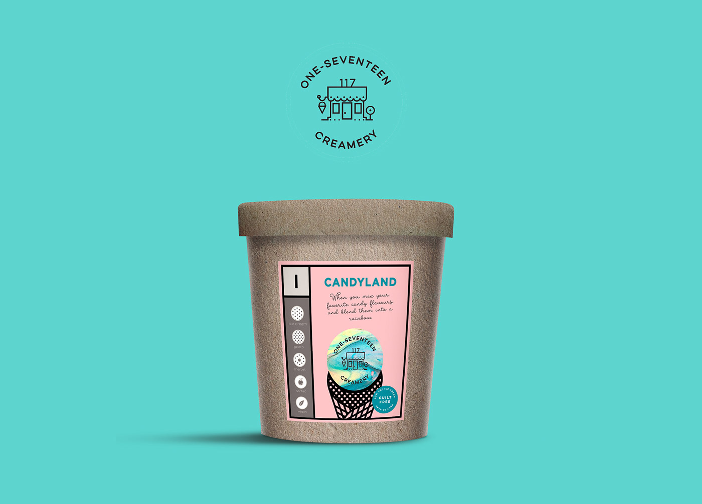 ice cream Gelato Packaging Mockup free brand brand identity Collateral Label design