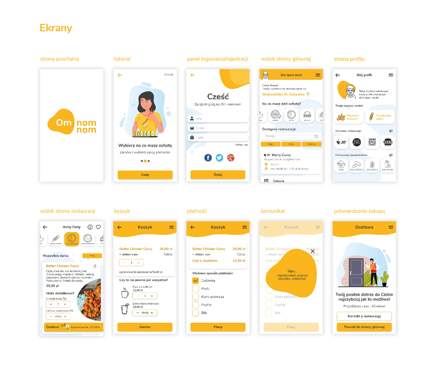 app delivery Food  Interface redesign UI ux