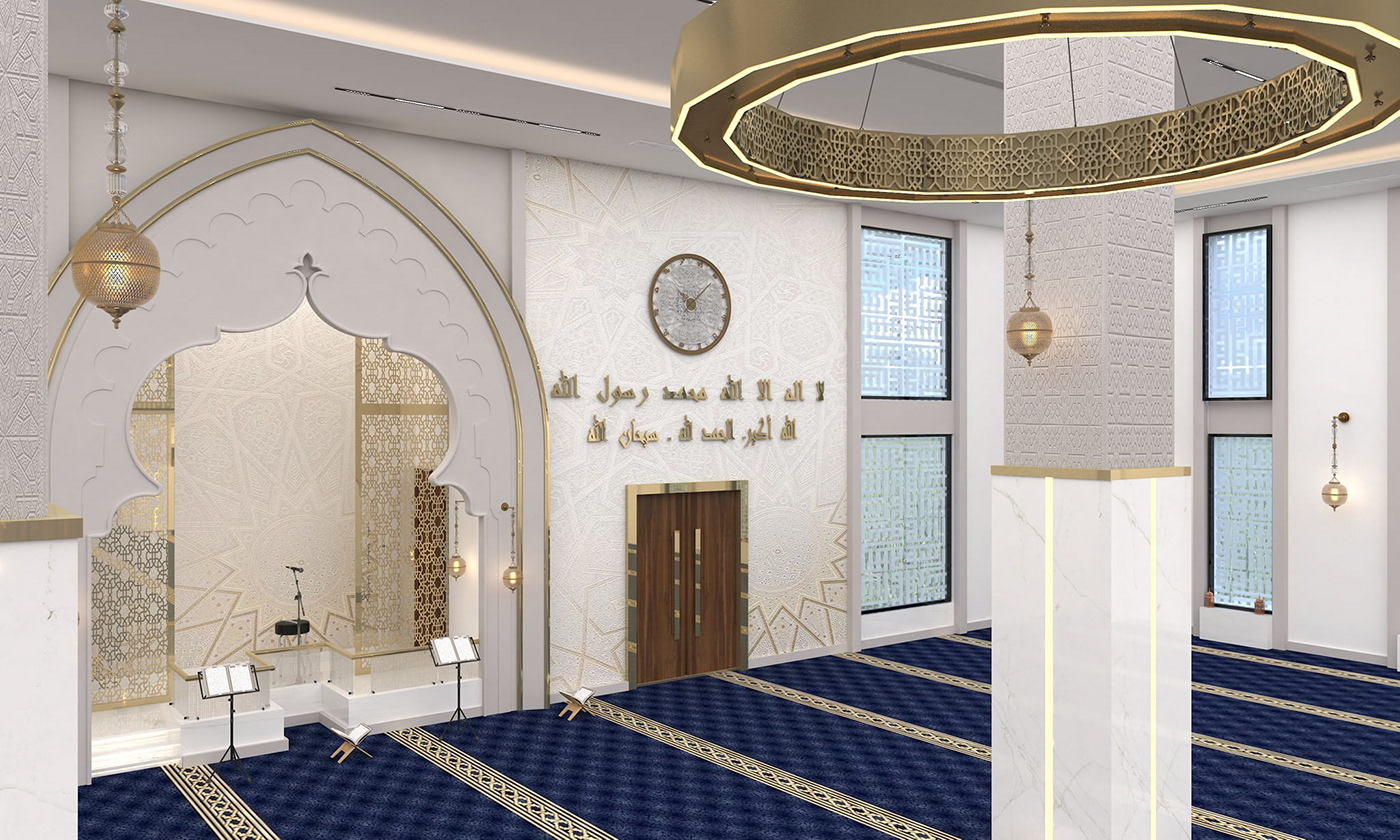 interior design  mosque islamic architecture 3ds max Render modern exterior visualization 3D