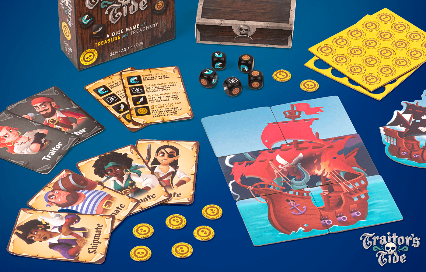 board game dice game pirates card game digital illustration concept art Character design  graphic design  Procreate Digital Art 