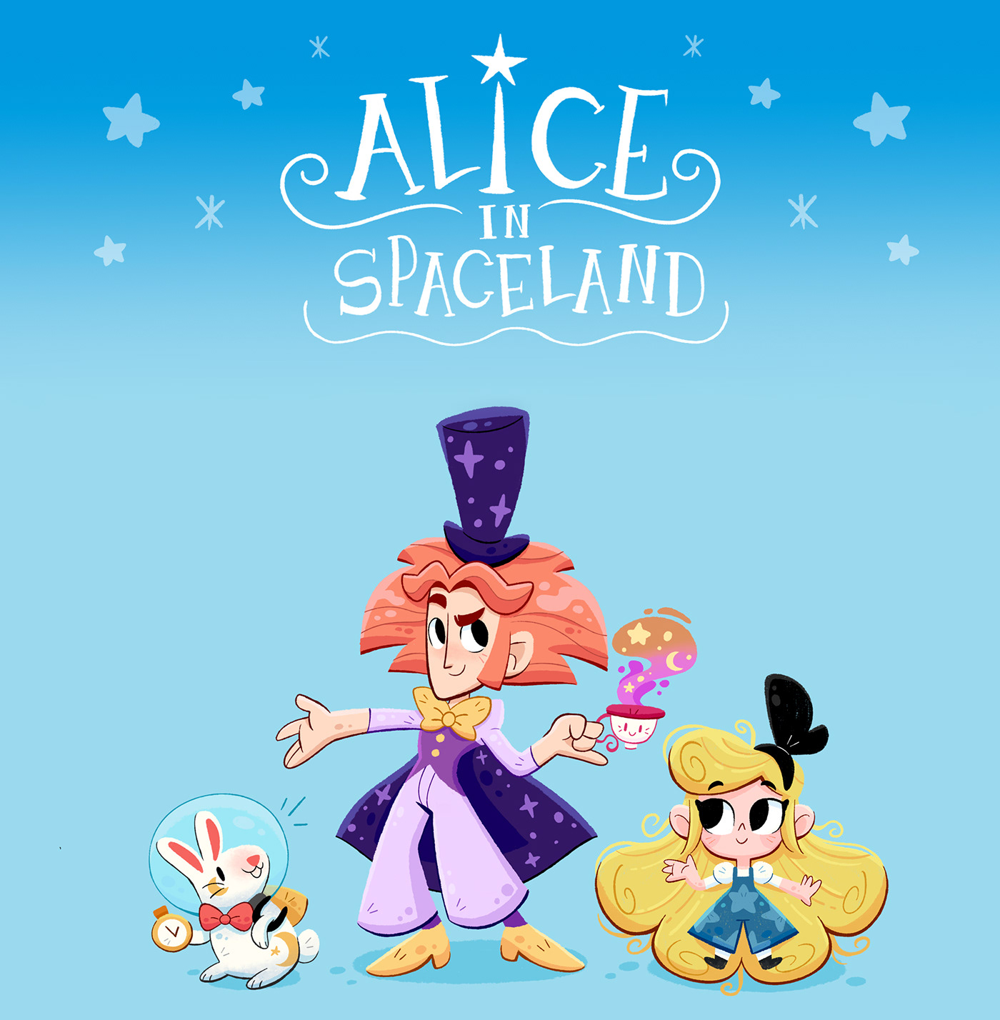alice in wonderland Character design  digital illustration kidlit kids illustration children's book Picture book graphic design  Space  kids