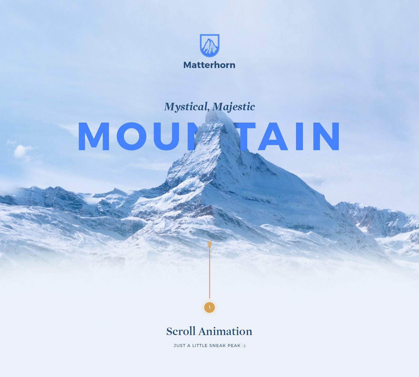 Matterhorn mountain interaction landing page inspire swiss Switzerland user interface user experience Travel