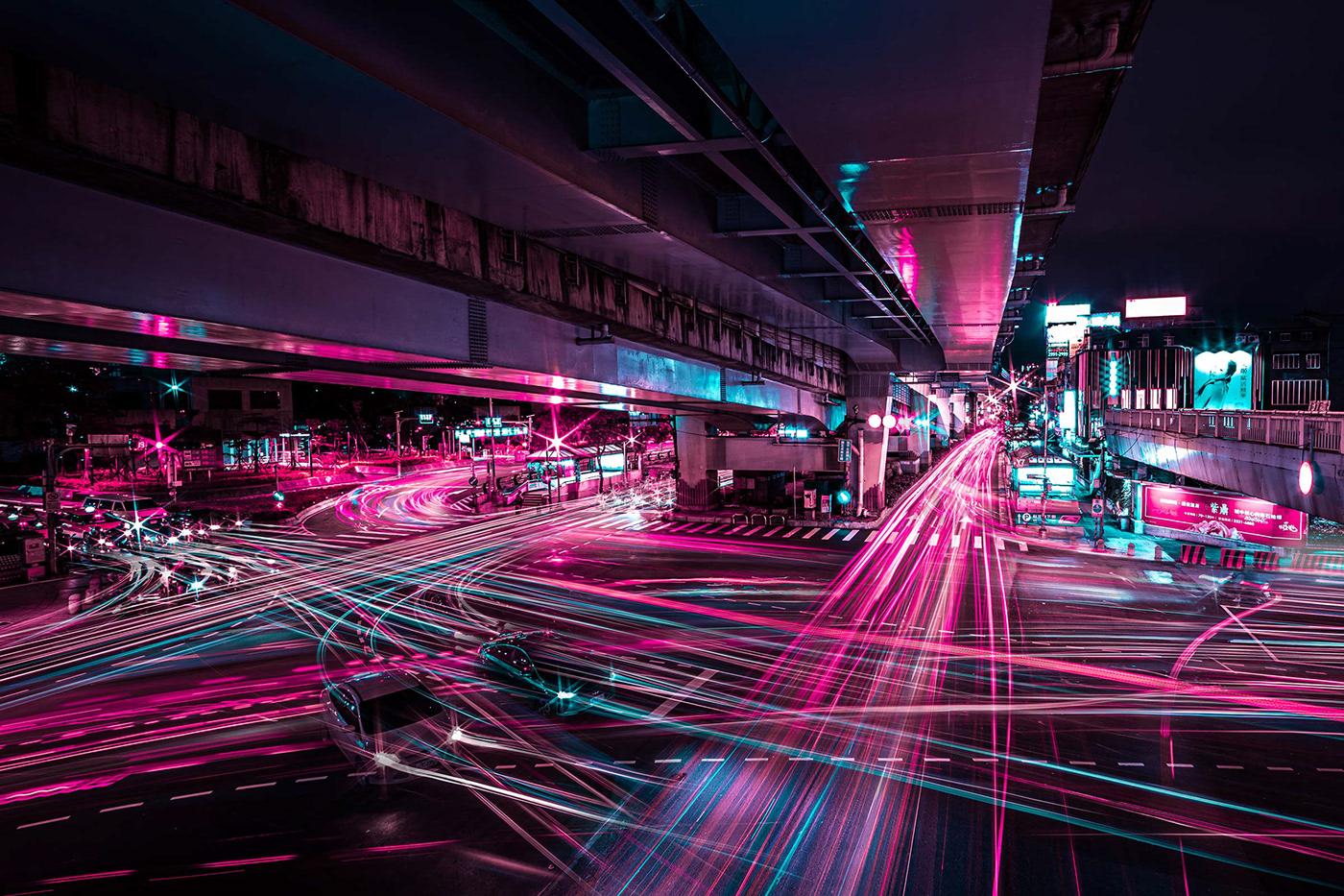 Bladerunner Cyberpunk glow longexposure neon night streets taipei taiwan Urban