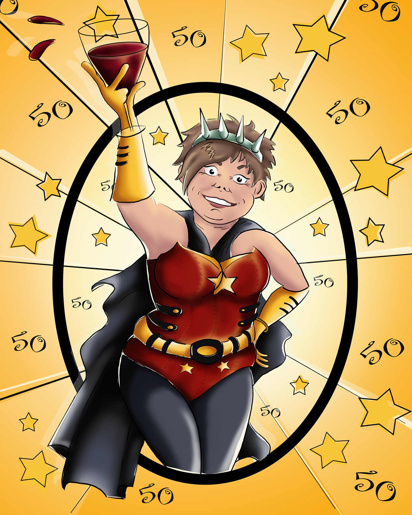 Birthday cartoon bd Character superwoman SuperHero ILLUSTRATION  digitalart woman