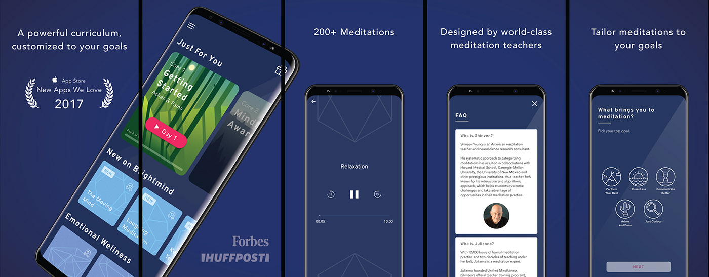 app design user experience user interface meditation
