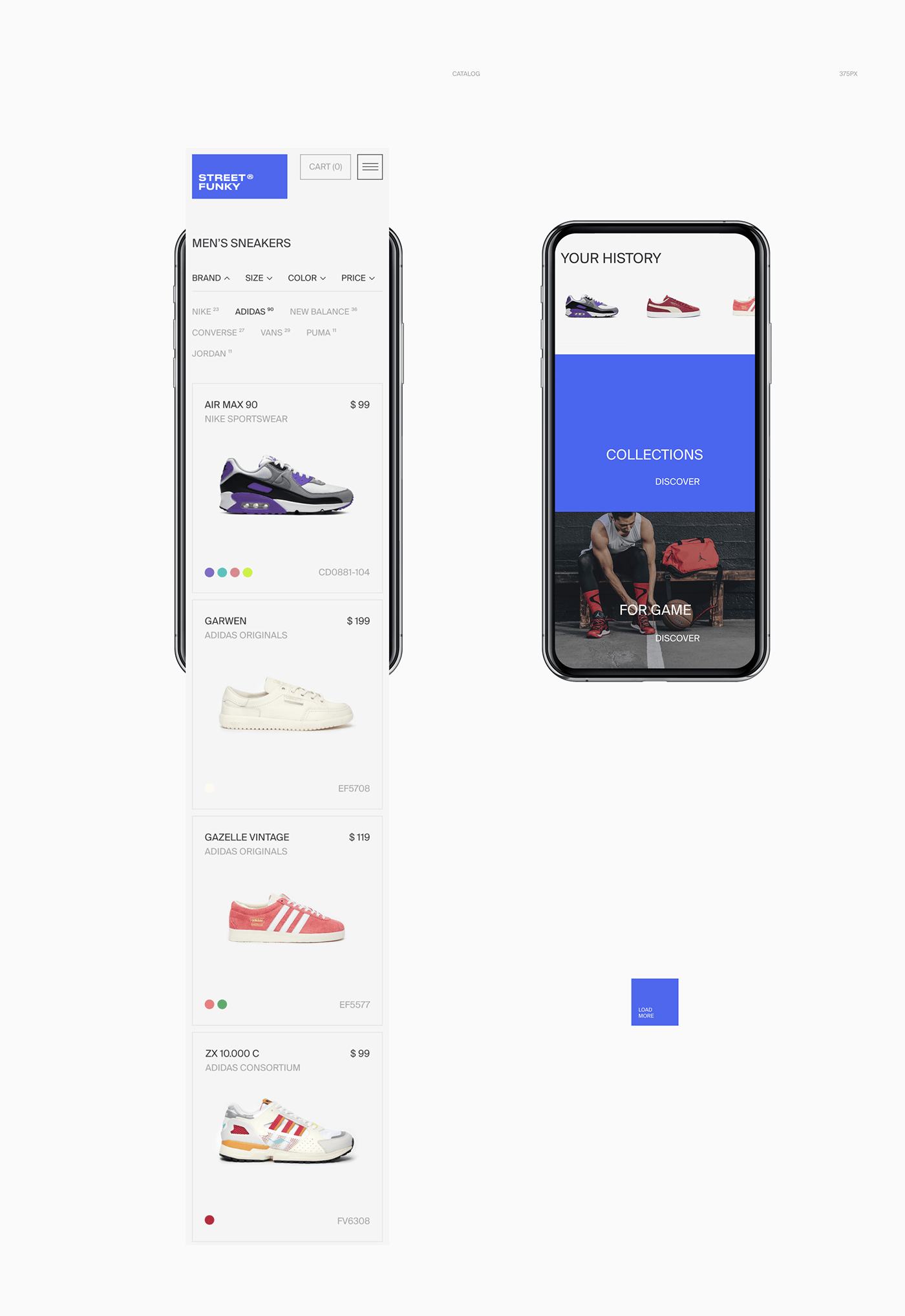 e-commerce e-shop Minimalism redesign street fashion ux/ui ux/ui design Webdesign Website