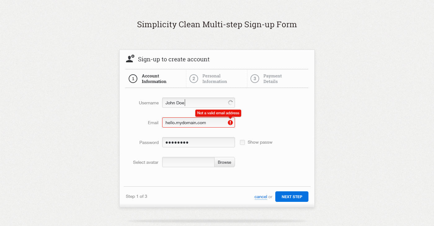 sign-up form contact form clean light pattern Sub subtle pattern