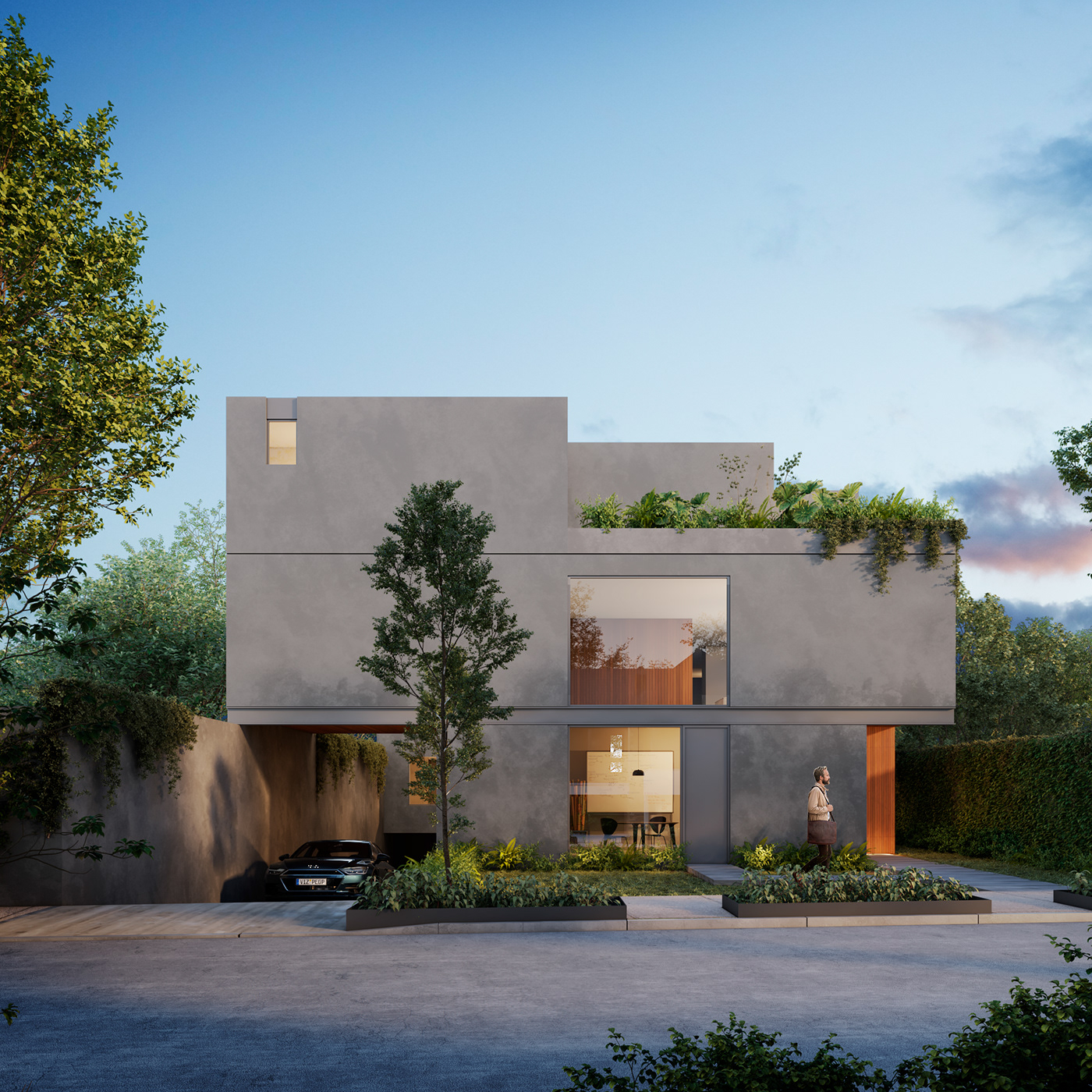 Villa house housing home interior design  architecture visualization Render archviz exterior