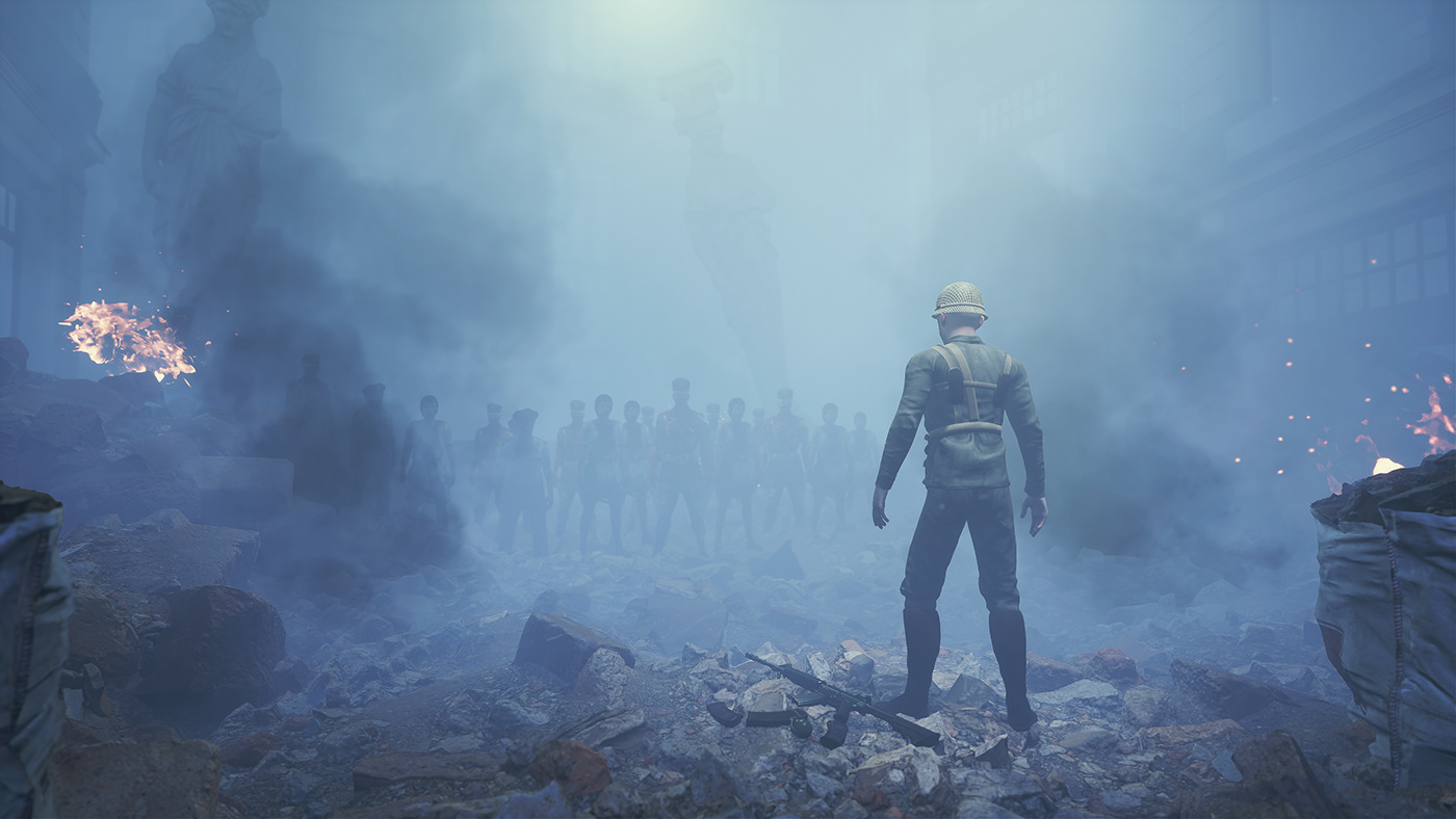 environment fantasy art MegaScans post Quixel soldier Unreal Engine War world zombies