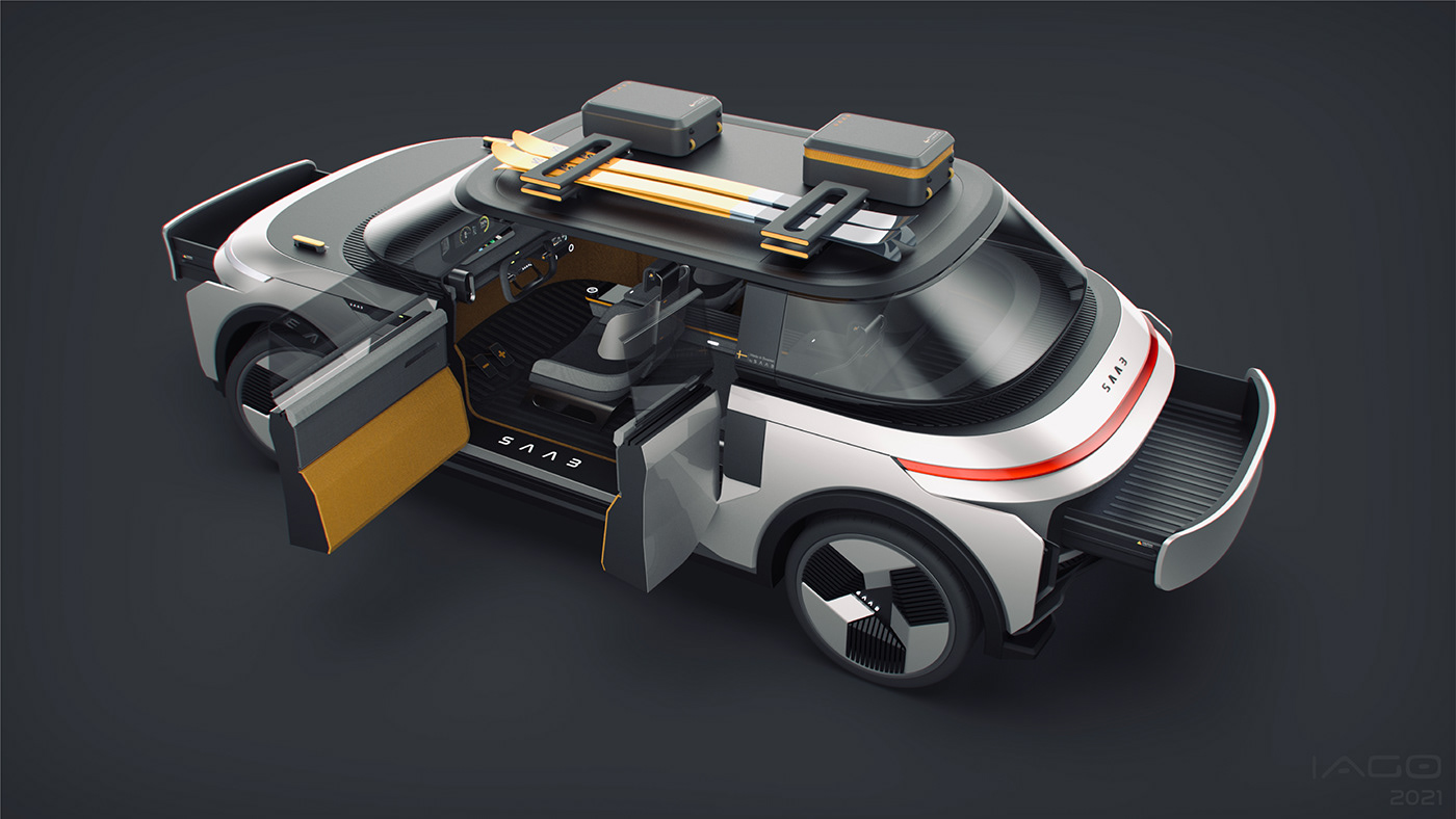 Automotive design car concept car design industrial design  Render saab suv Transportation Design vehicle concept