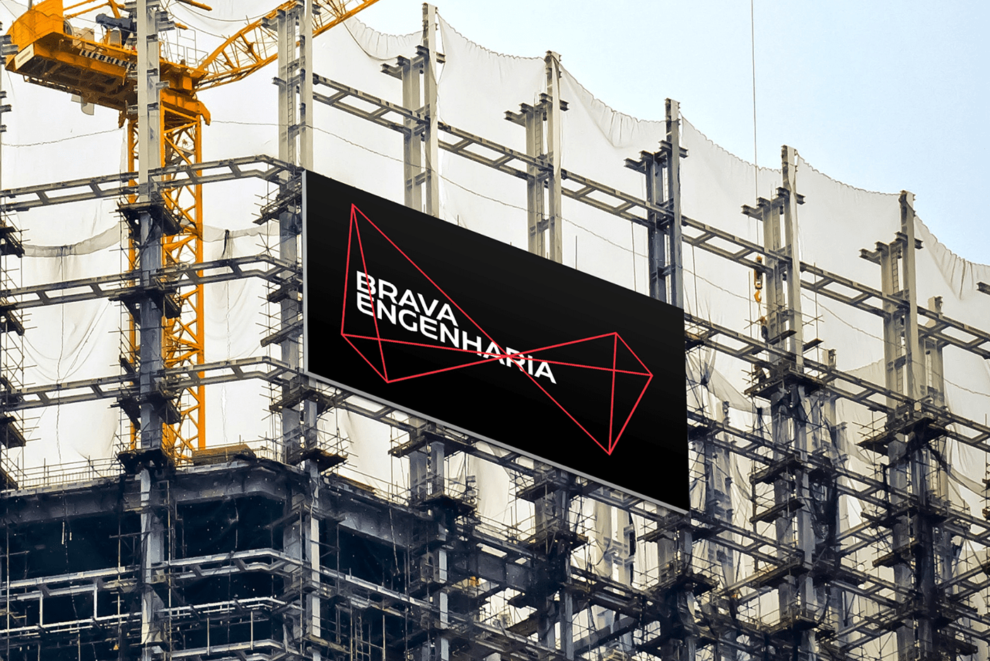 construction site branded billboard