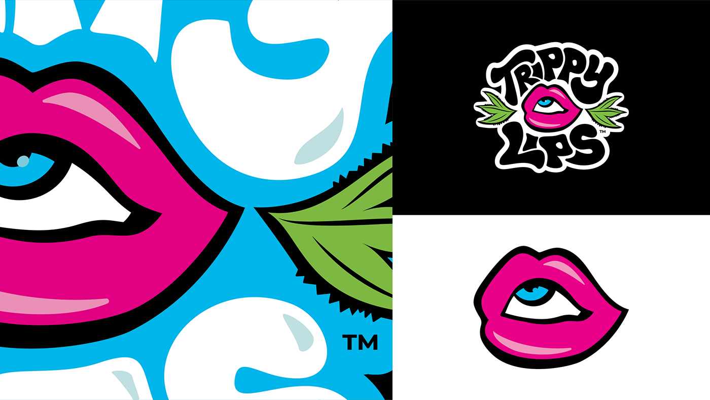 CBD branding  logo weed hemp cannabis lip Art Director Logo study scaleable