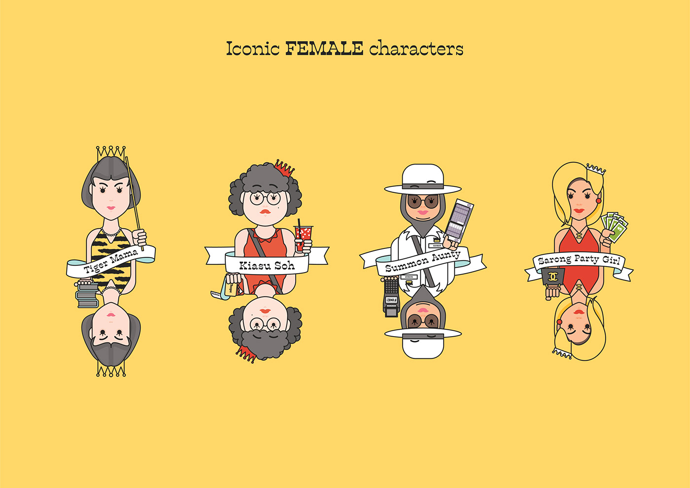 Character design  Colloquial digital iconic ILLUSTRATION  lah singapore singaporean